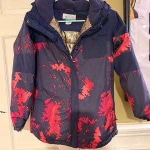 Girls Columbia Ski Set - Navy and Pink Jacket and Pants